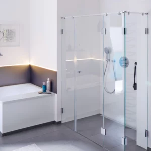 Glasdusche Tür links